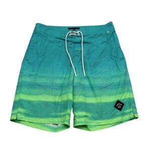 American Eagle AEO mens M Green board shorts swimming beach water pattern